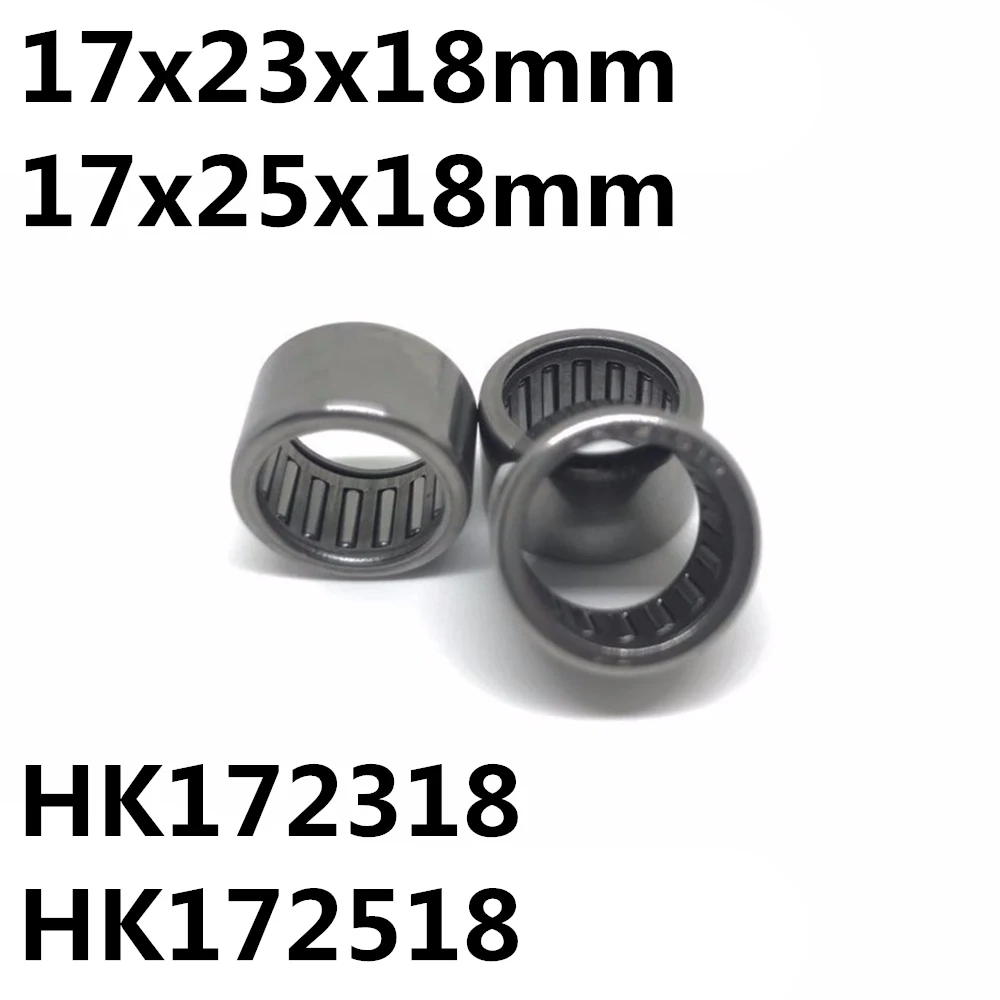 10 pcs HK172318 HK172518 17x23x18 of 17x25x18mm 7942/17 Bearing Shell Type naaldlagers Hoge Kwaliteit HK1718