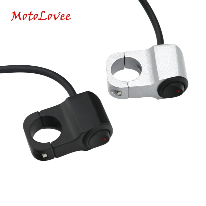 

MotoLovee 12V 10A Motorcycle 22MM Handlebar Switches Headlight Fog Spot Light Waterproof On Off Switch with LED