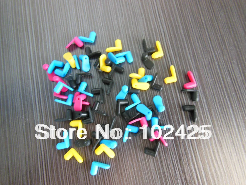 einkshop 120Pcs Continuous Ink Supply System Color Rubber Flug Cartridge Flug for Refillable Cartridges Kits C/M/Y/K