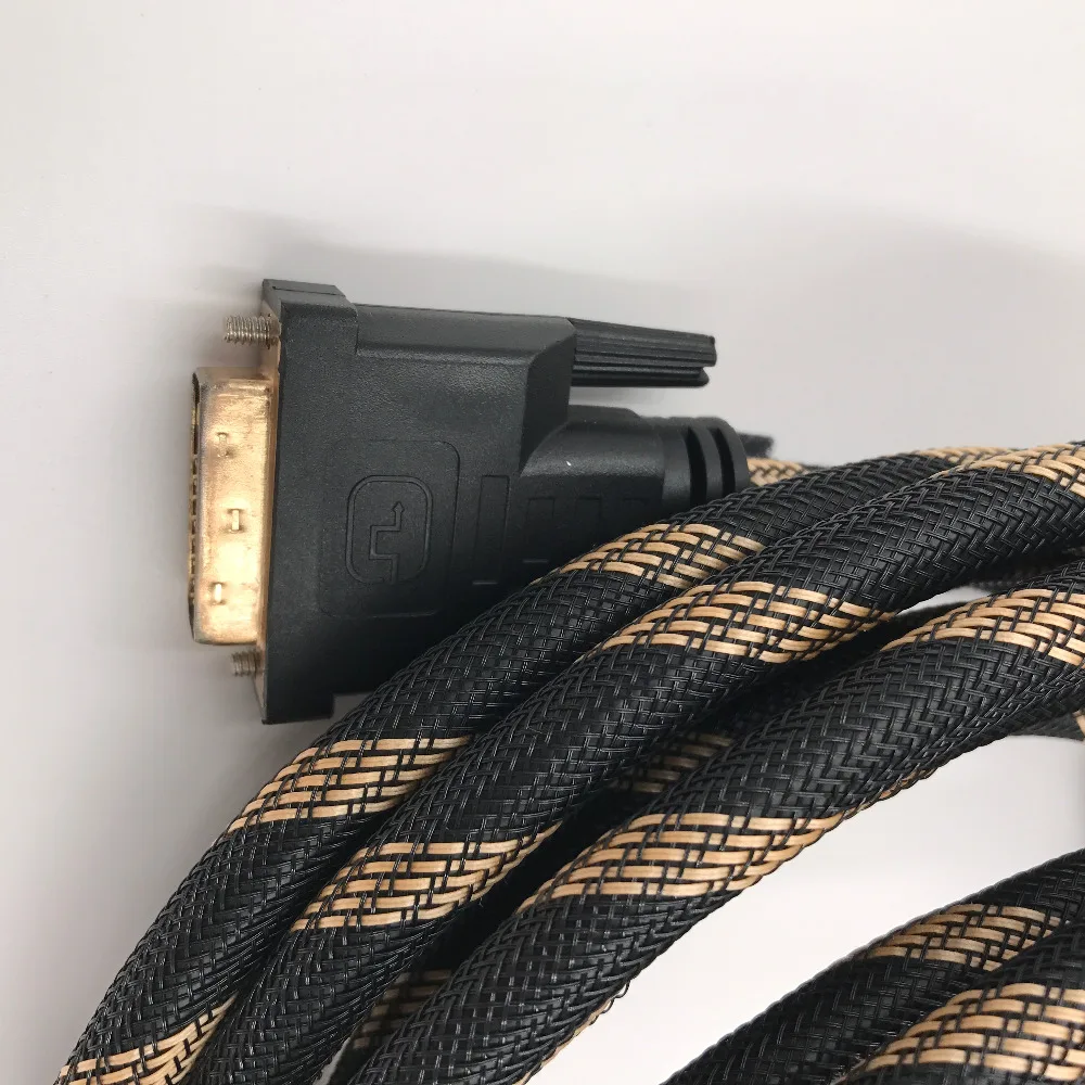 DVI 24 + 1 Dual Link Cable Mạ Vàng Nam-Nam Tương Thích DVI 24 + 5 Copper Cable Hỗ Trợ 3D Với Hai Lõi Ferrite 3 m 5 m 10 m