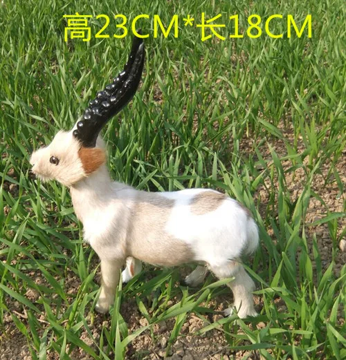 

simulation cute goat 23x18cm toy model polyethylene&furs goat model home decoration props ,model gift d244