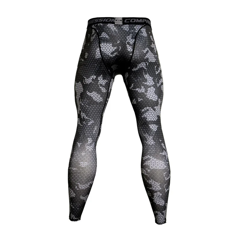 Men\'s Fitness Running Tights Gym training pants Camouflage Tracksuit Compression pants Jogging clothing leggings rashgard men