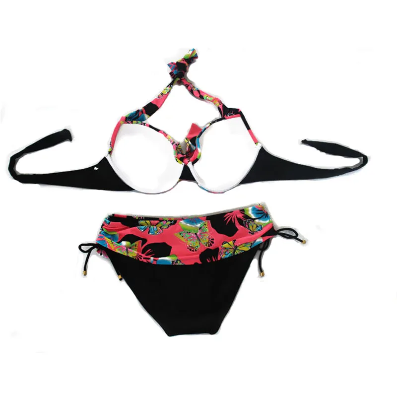 Imagem -03 - Cooclo Conjunto de Biquíni Feminino Roupa de Banho Estampada Borboleta Tamanho Plus 7xg para Praia