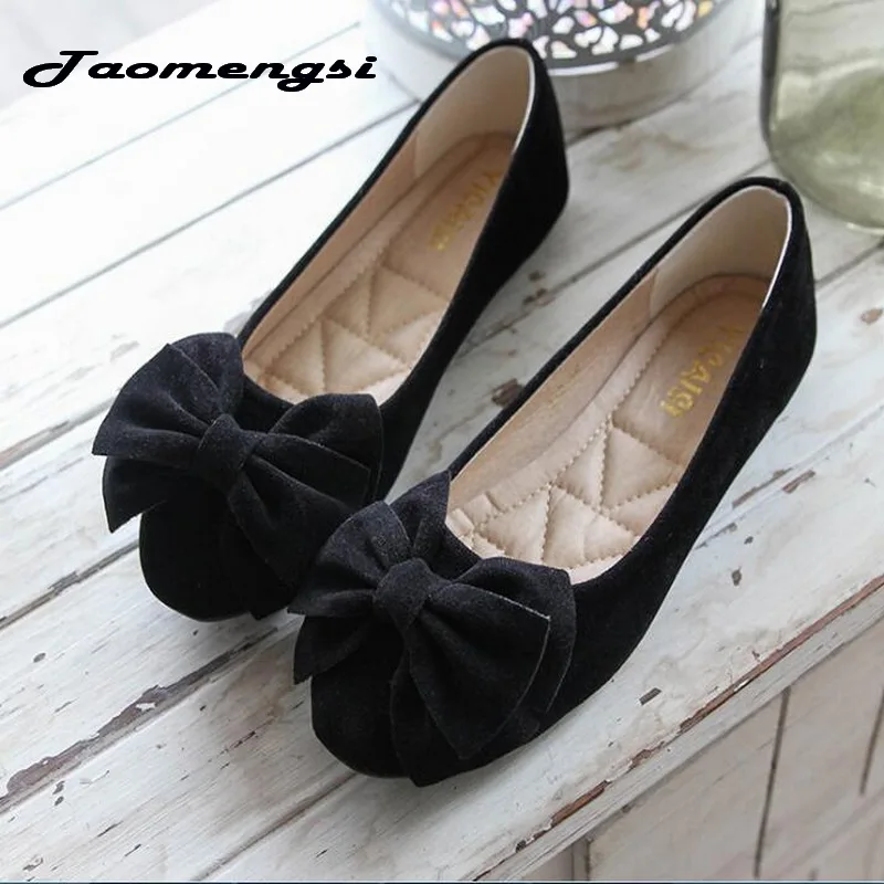 Taomengsi – chaussures à pois pour femmes, chaussures plates, bouche peu profonde, fond rond souple, grande taille, chaussures rouges roses 42 43, nouvelle collection printemps