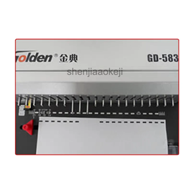 

Электрическая машина для переплета бумажных резиновых колец формата А4 GD-5830, машина для переплета расчески, машина для переплета пуансонов, регулируемые маргеры, 220 В, 1 шт.