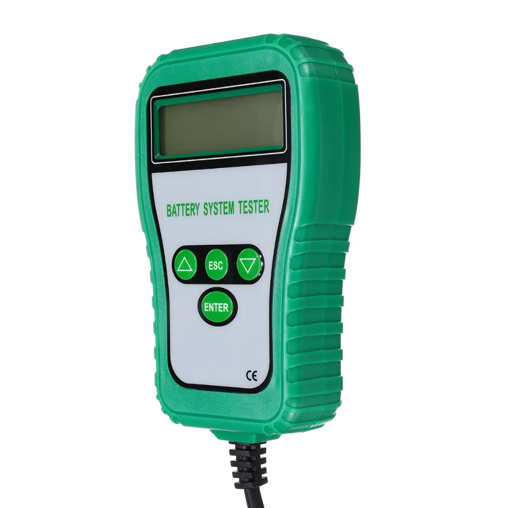 Cyfrowy tester akumulatorów 12V LCD Analizator Tester Ampery rozruchowe Bateria Alternator System akumulatorów Rezystancja Napięcie Analiza życia