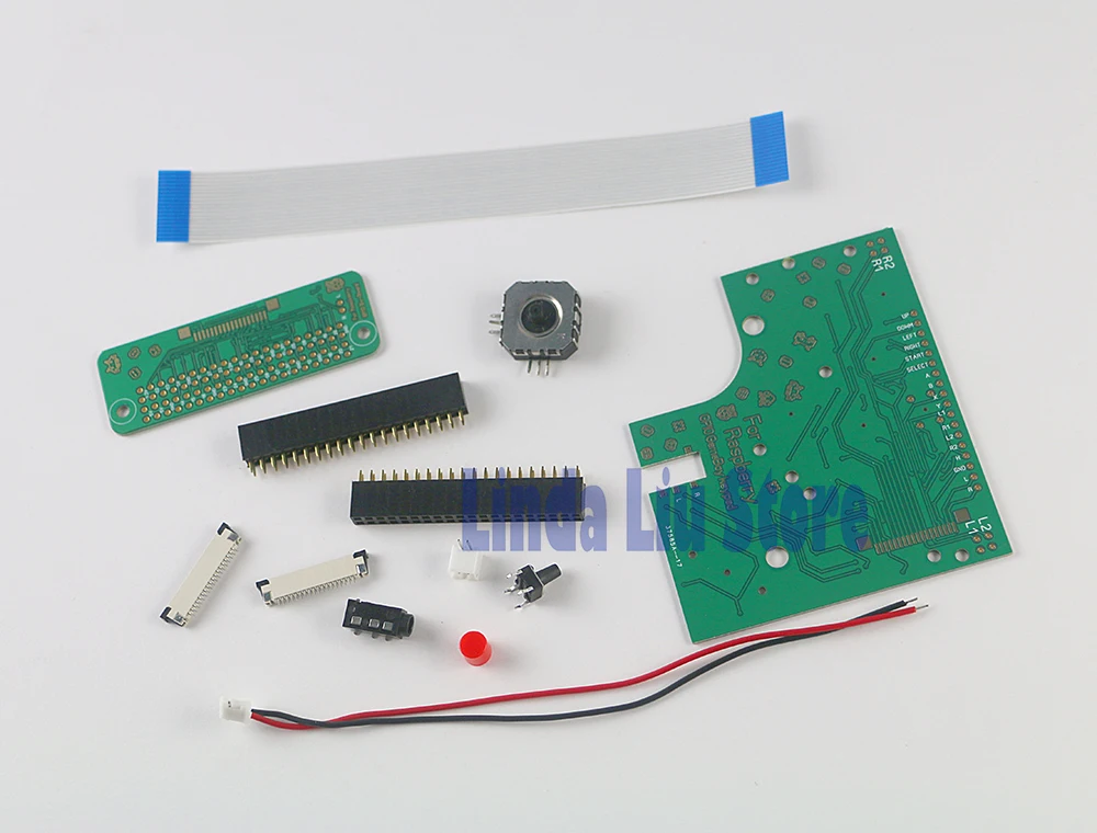 5 zestawów/lot dla Game Boy GB Zero DMG-01 6-przyciskowa płytka PCB, przełącznik, przewód i zestaw złączy do płytki drukowanej Raspberry Pi GBZ Zero