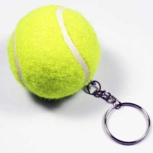 New Arrival Creative Artificial 3D Tennis Ball Pendant Keyring  Lovely Key Chain