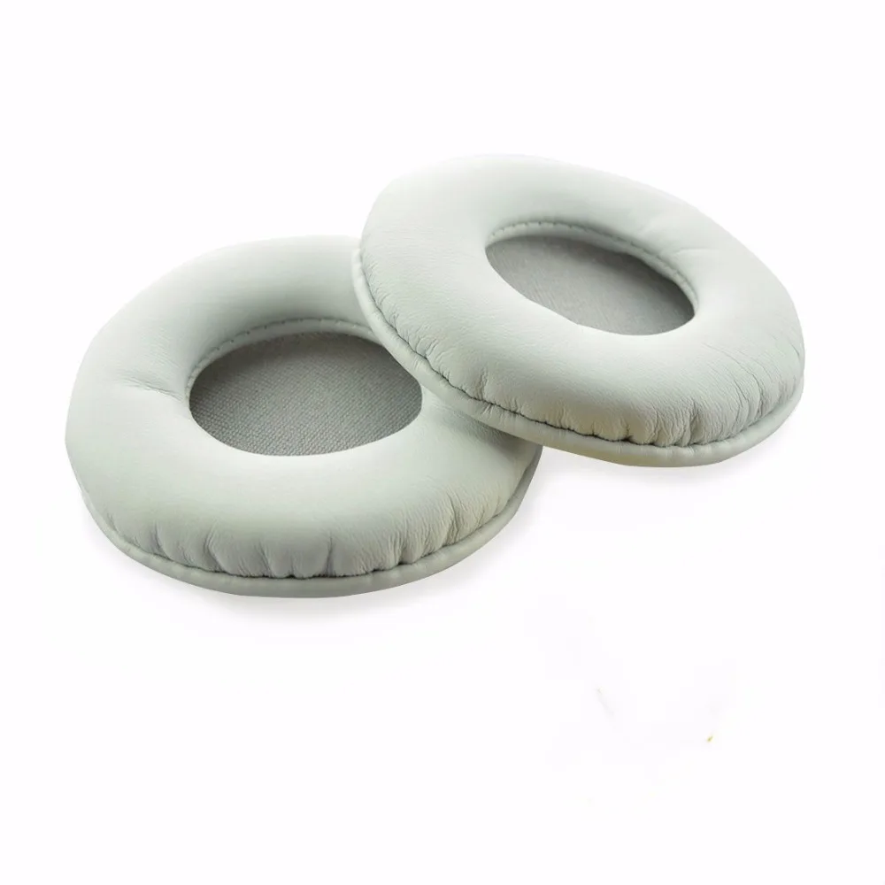 SONY MDR-ZX600 ZX600 Kopfhörer Ersatz Ohr Pad Ohr Kissen Ohr Tassen Ohr Abdeckung Ohrpolster (Weiß leder & Grau Mesh)