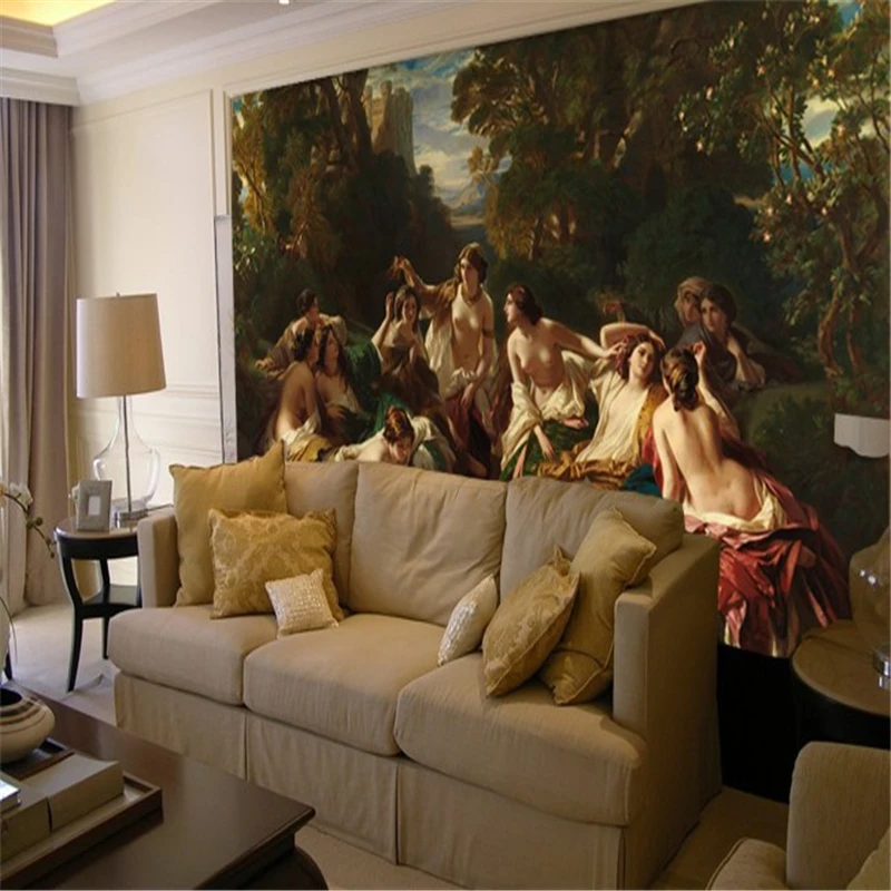 

beibehang 3d murals Wallpaper mural painting color oil painting backdrop hotel cafe photo wallpaper for walls