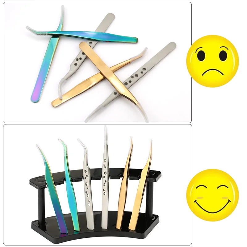 1 Set Titular Caneta De Armazenamento Rack de Armazenamento ferramenta De extensão Dos Cílios Cílios Pinça Acrílico Titular Stand Plantio de Cílios Ferramentas