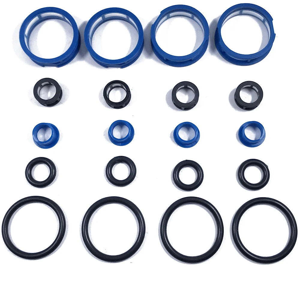 4Sets Fuel Injector Repair Kit Micro Filter Oring Plastic Gasket Pintle Cap 195500-2160 for Chevy Geo Metro Suzuki Swift 1.0L