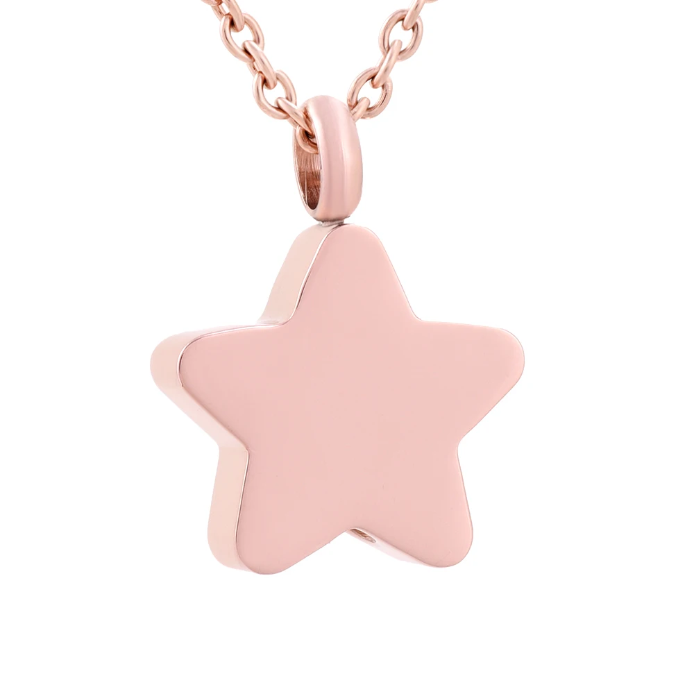 IJD9829 Women Color Brillian Little Star Stainless Steel Charm Butterfly Red Cremation Jewelry Urn Pendant Necklace Wholesale