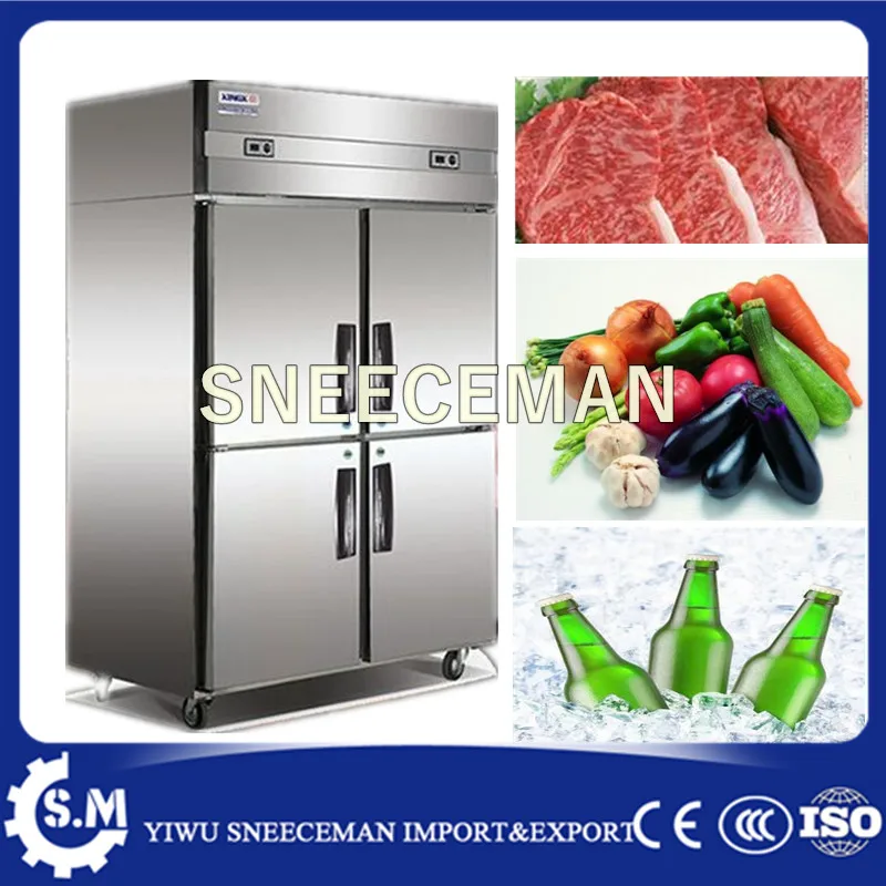 

Straight cold Commercial Kitchen Freezer 4-door Upright Refrigerator Freezer