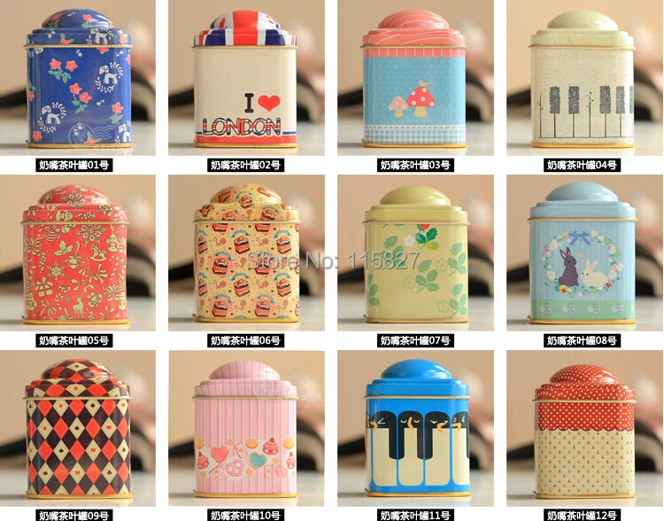 2015 NEW!12pc/lot Storage Box Tea Canister Toothpicks Holder Mini Storage Case mix designs Home decoraction Gift Box Candy case