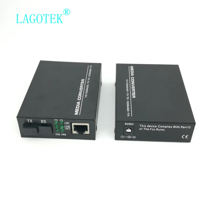 Professional one Pair Optical Fiber Media Converter Fiber Transceiver Single Fiber Converter 25km SC 10/100M Singlemode Fiber