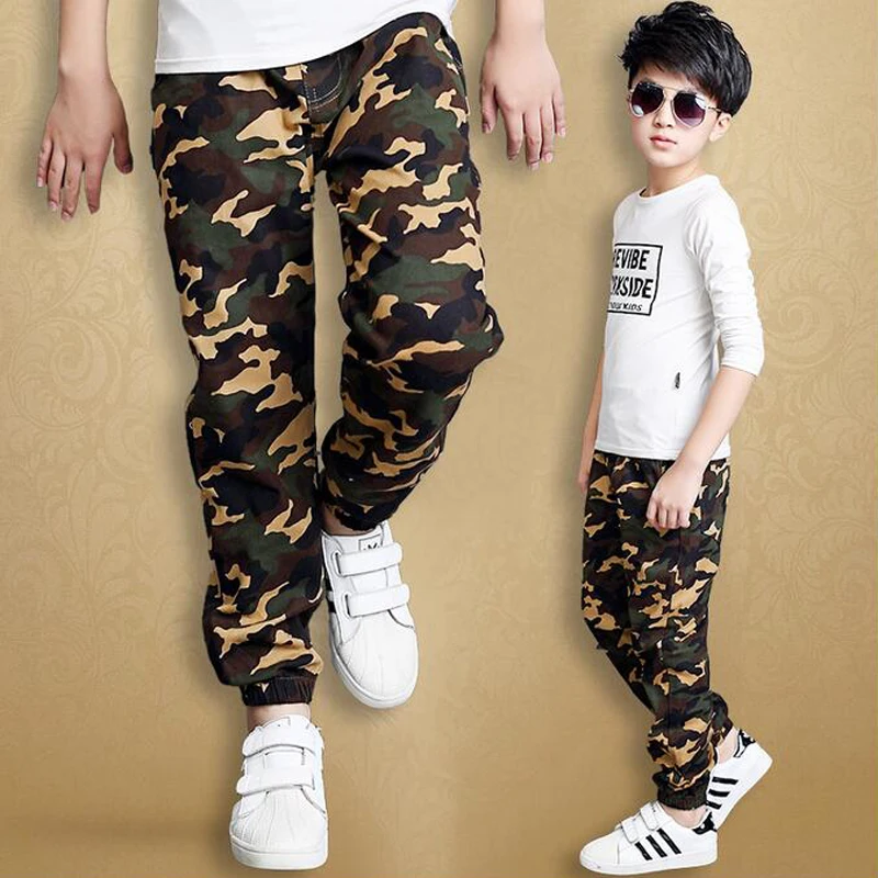 2022 New Boys Pants Children Pants Army Kids Clothes Casual Trousers For Teenage Boys Clothing Sport Fashion Camouflage Clothes