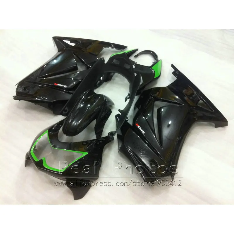 Custom free motor fairings kit for Kawasaki Ninja 250R 2008 2011 2014 EX250 08 09 10 14 ZX250R black injection body fairing set