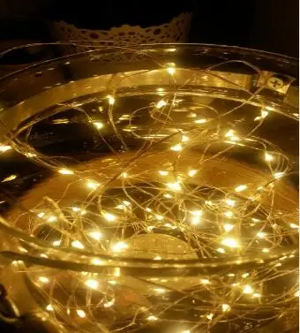 

AA Battery Operated 33FT 10M 100 led Christmas Holiday Wedding Party Decoration Festi LED Copper Wire String Fairy Lights Lamps