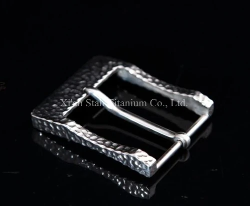 

Pure Titanium Handmade Belt Buckle Anti-allergic 35g/pc with Pure titanium 3 Mounting screws for Belt Width Less than 38mm