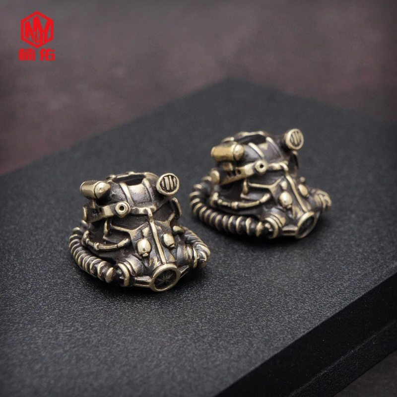 1PC Multicolor Copper Retro Brass Knife Beads Lanyard Pendants Paracord Beads Rope Cord Spartan Skull EDC Beads Pendants Tools