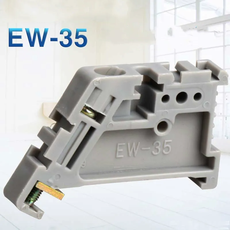 50pcs EW35 Din Rail Universal Terminal Blocks Ending/end Stopper 35mm Din End bracket Stops EW-35 for Circuit Breaker