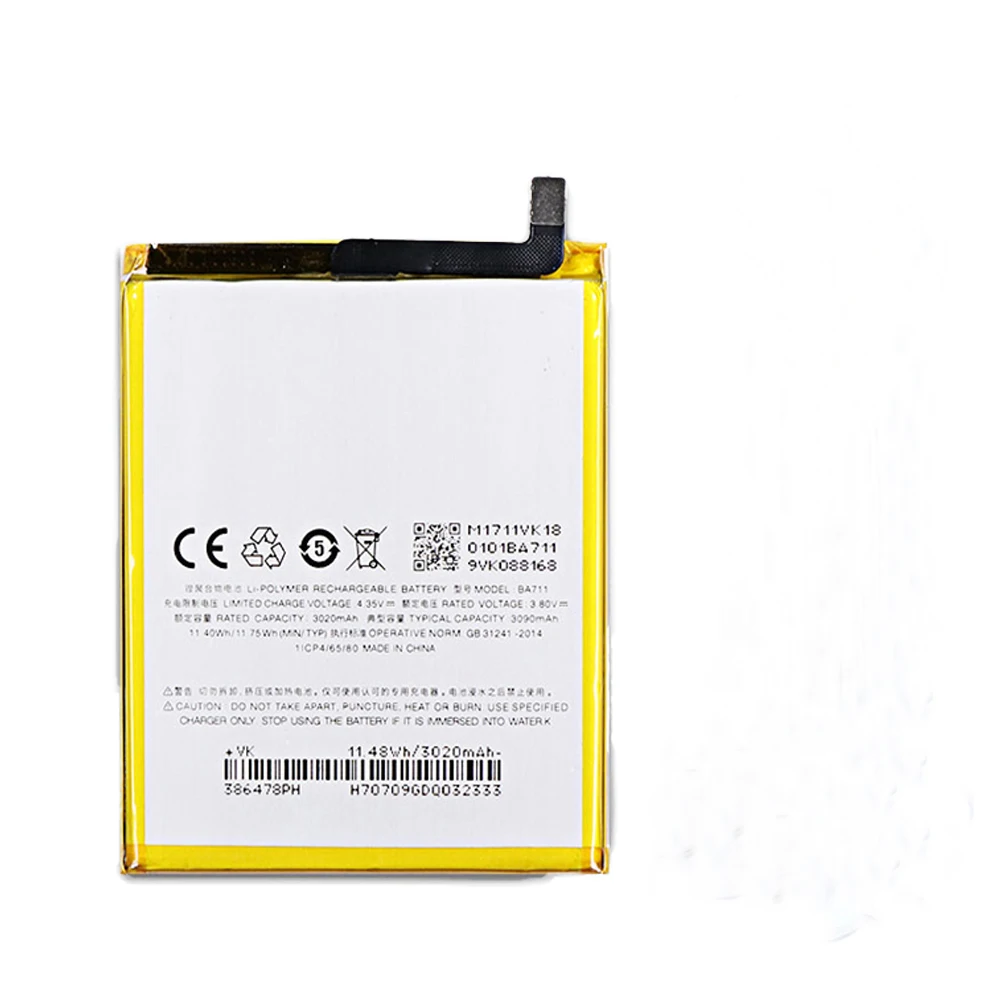 5pcs 10pcs 20pcs BA711 3020mAh Battery ForMeizu Meilan 6 BA711 Batterie Bateria Accumulator Mobile Phone Battery