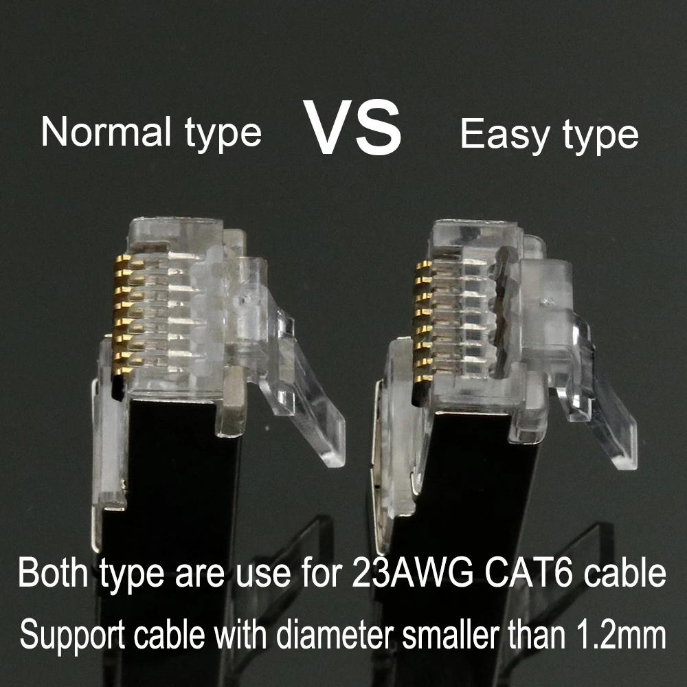 xintylink rj45 connector cat6 cat 6 plug 8p8c stp rg rj 45 lan shielded SFTP FTP network ethernet cable jack modular 1.2mm hole