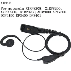 Earpiece With Mic  for Motorola Radio XIR P8268 Black Ear Loop Headset DP4400 P8200 APX4000 APX2000 APX6000 XPR6300 DGP5550