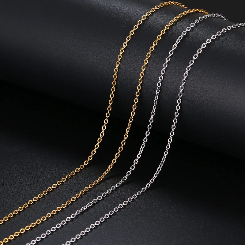 CACANA Stainless Steel Chain Necklaces For Man Women Gold Silver Color For Pendant Fine Donot Fade Jewelry N1918