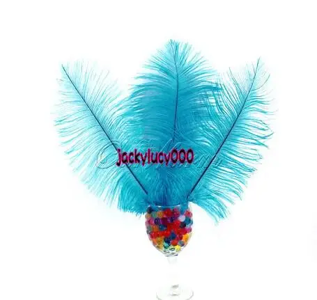 

10 Teal Blue Natural Ostrich Feathers 10"-12"(25cm-30cm) Wedding Party DIY Decor Craft Headdresses Free shipping