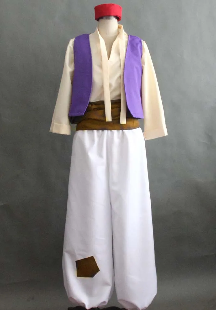 Custom Made Aladdin Cosplay Costume For Adult Man Halloween Party Movie Cosplay Costume