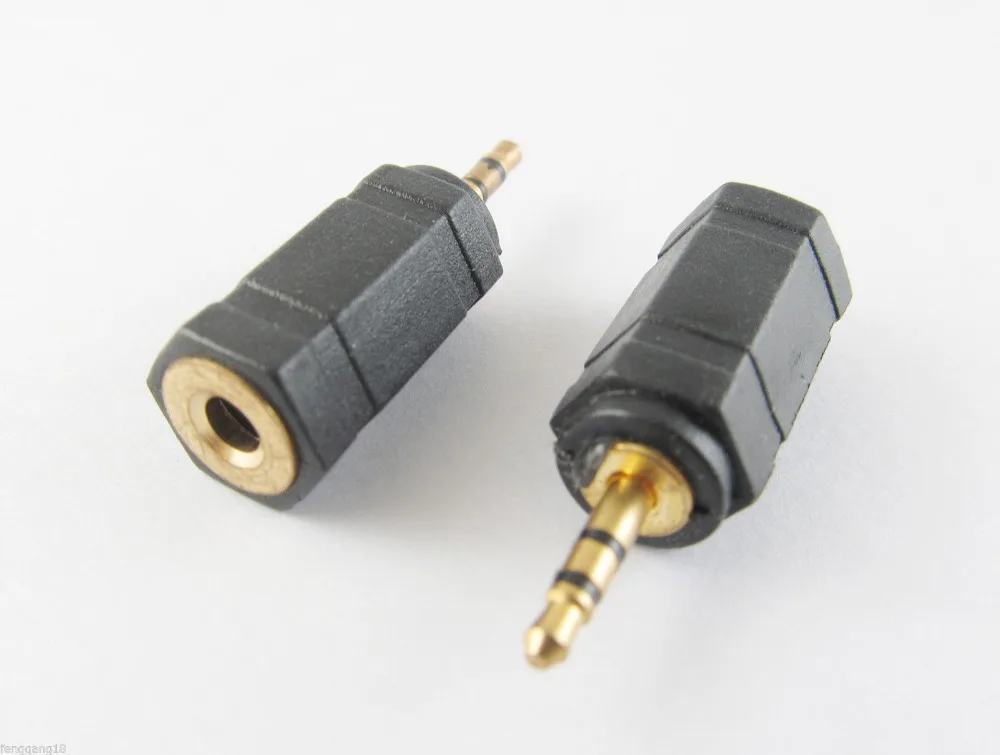 

3pcs Gold 2.5mm Stereo Male Plug to 3.5mm 1/8" Female Jack Audio Adapter Connector