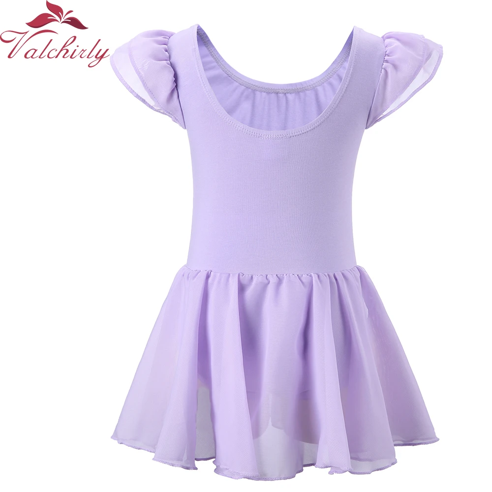 Short Sleeves  Ballerina Dress Kids Dance Ballet Tutu Leotard Girls Bodysuit High Quality Good Gift for kids