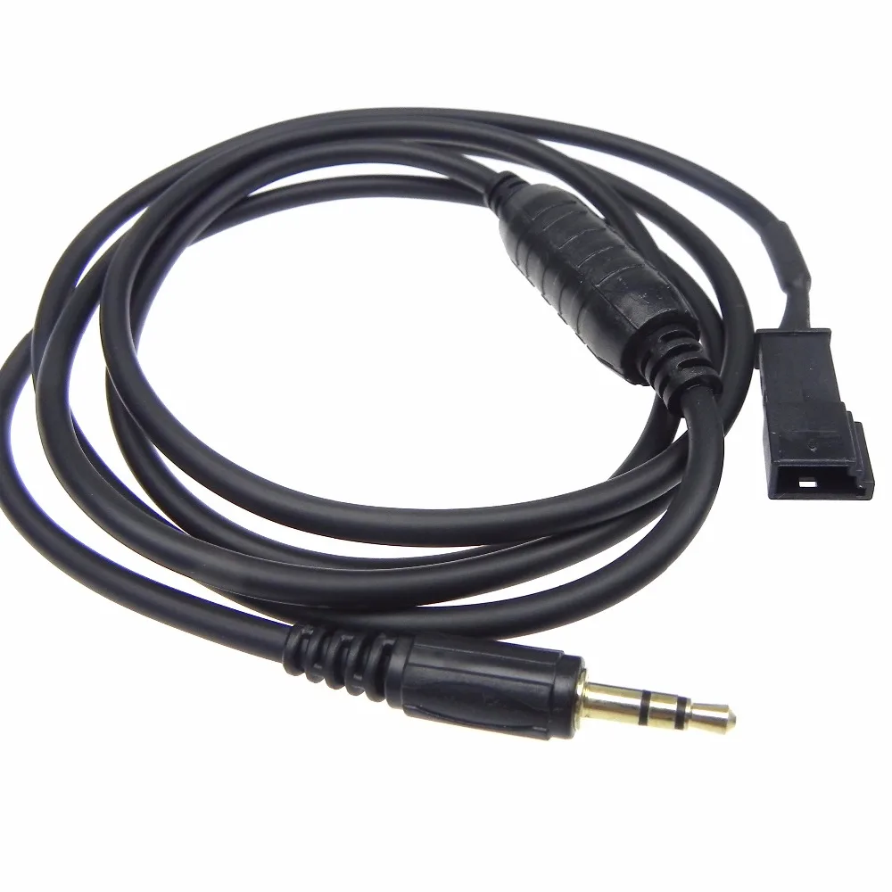 

1pcs High Qualty 3 Pin 3.5mm male connector Jack AUX Adapter Radio Interface Cable For BMW BM54 E39 E46 E53 X5 141.5cm