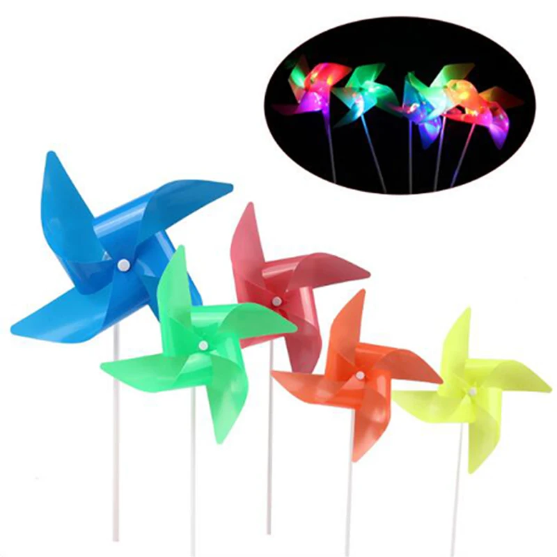 

Windmills Flashing Light Up LED Glowing Windmill Spinning Windmill Glows Classic rave Toys For Children Kids Gift Party