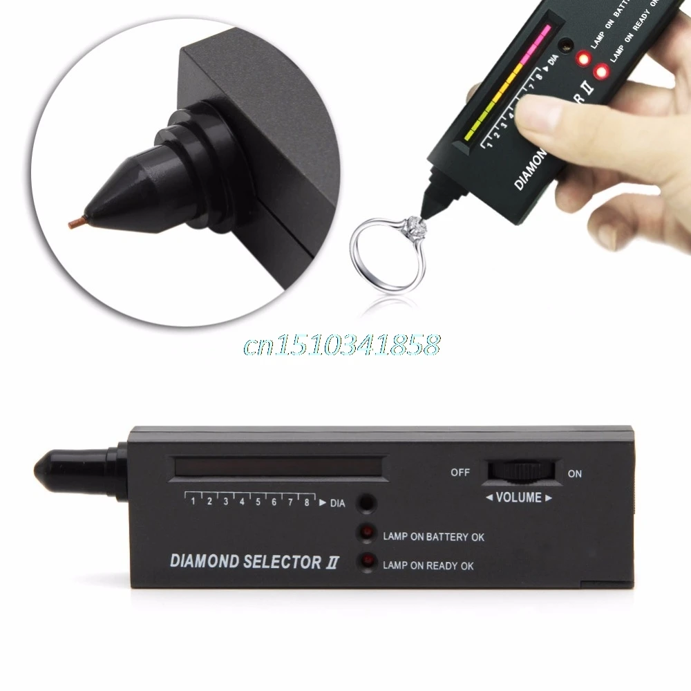 Professional High Accuracy LED Diamond Tester Jewelry Gem Selector Test Pen Tool