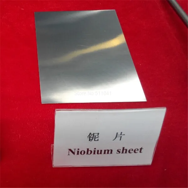 Niobio piastra ASTM B392 niobio foglio 3mm * 1000mm * 2000mm, Nb contenuto (%): 99.95%, trasporto libero