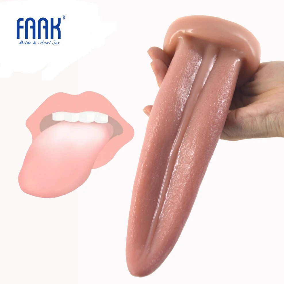 FAAK Red Transparent Butt Plug S Shape Tongue Anal Dildo G-spot Stimulate Oral Sex Toys For Women Men Prostate Massage Sex Shop