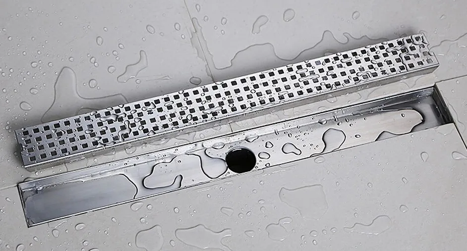 stainless steel 800mm bathroom shower long floor waste sanitary wares  floor linear drain DR023