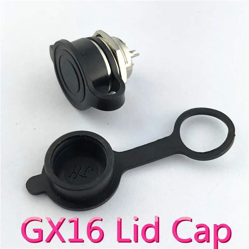 1pc GX16 2/3/4/5/6/7/8/9 Pin Male 16mm Wire Panel Circular Connector with Cap Lid Aviation Connector Socket Plug L102-109