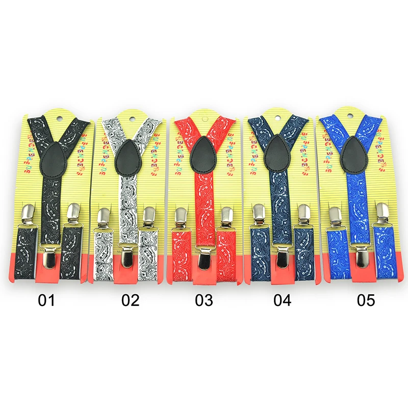 New Fashion Clothes Accessories Elastic Clip-on Adjustable Kids Children Braces Suspenders Y-Back suspender Bandana Boys Braces