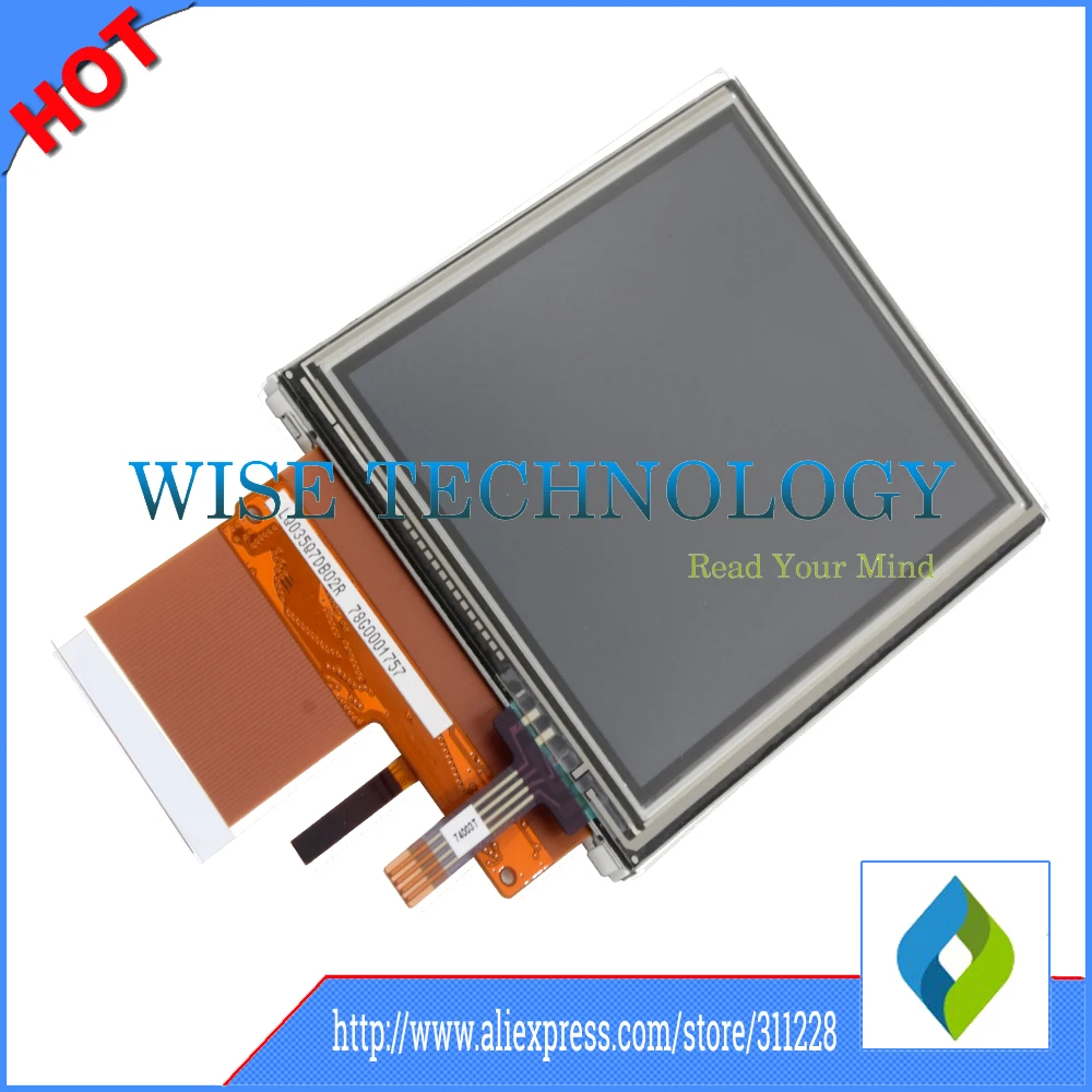 3.5'' Wisecoco new A+ grade LQ035Q7DB05 LQ035Q7DB05R LCD screen display with touch screen digitizer, data collector LCD