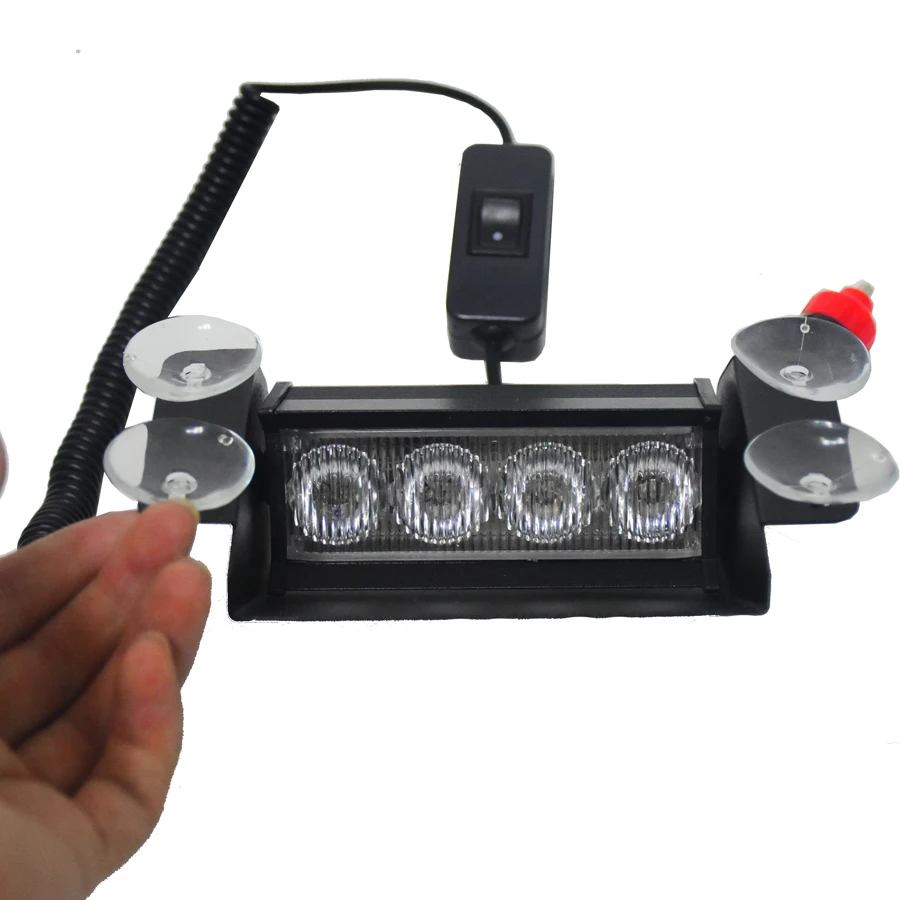 Mới Kiểu Dáng Xe 4 LED Đỏ Xanh Dương Vàng Xanh Dương Xe Cảnh Sát Flash Đèn Dash Khẩn Cấp 3 Nhấp Nháy Đèn Sương Mù 3 Phong Cách