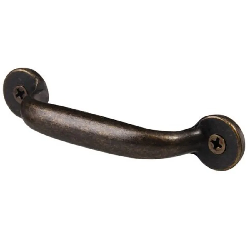 75mm rustico vintage unfold install furniture handle bronze drawer cabinet pull knob antique brass dresser decorate box handle