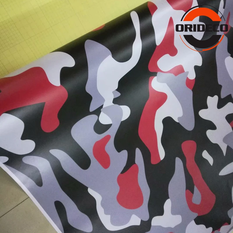 5/10/15/20/25/30m*1.52m New Arrival Red Black Gray White Camouflage Car Sticker Camo Vinyl for Auto Vehicle Body Wraps