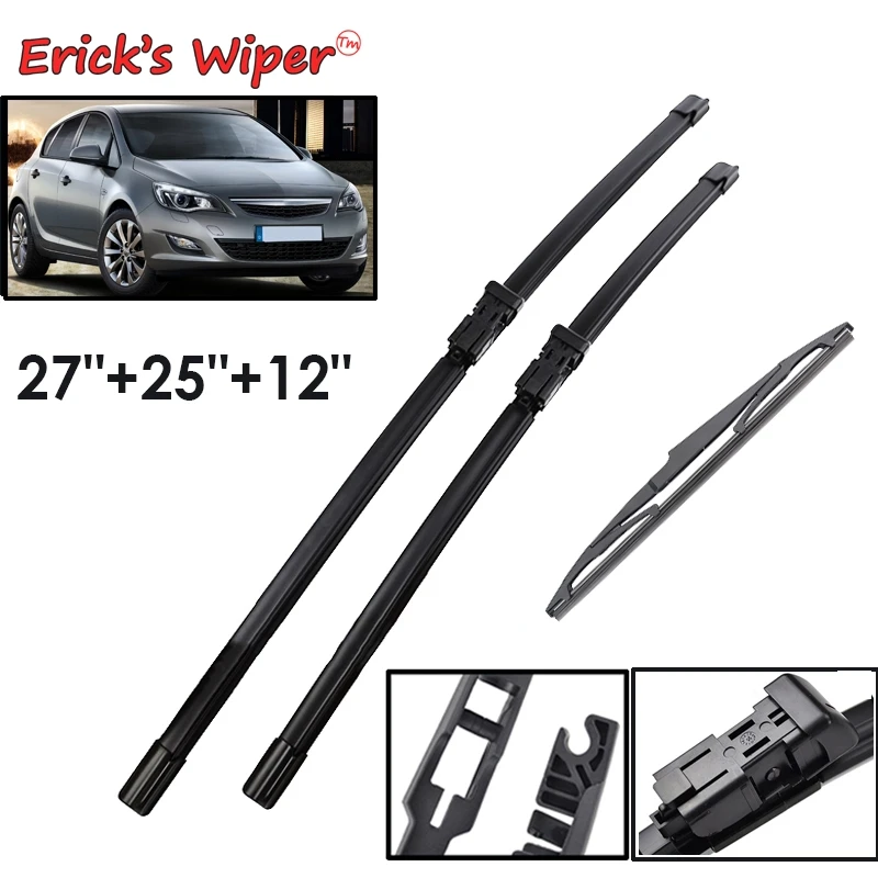 Erick's Wiper Front & Rear Wiper Blades Set For Opel Astra J 2009 - 2015 Windshield Windscreen Window Rain Brushes 27