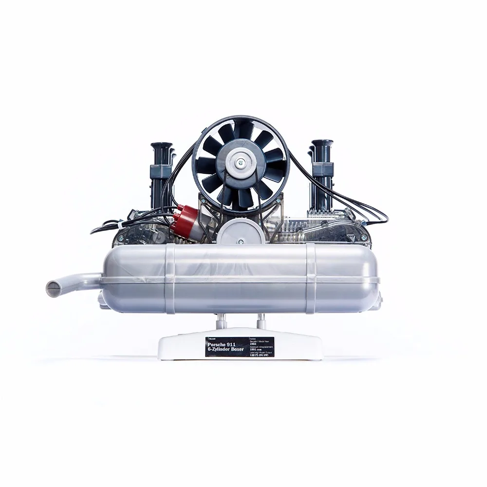 Porshe911 Horizontal Opposing Engine Model, Assembled Movable Mechanical Engine