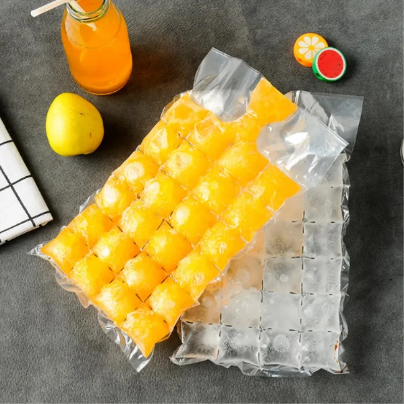 100Pcs Disposable Ice Cube Tray Mold Water Injection Cocktail Makes Ice bag Juice Drink Supplementary food Tools