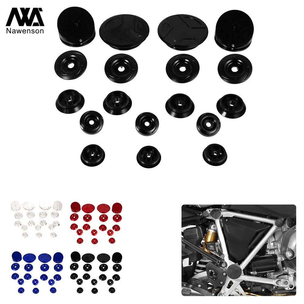 Motorcycle Frame Hole Caps Set Motorbike Fairing Decor Cover Plugs Kit for R1200GS LC 2013-2019 for R1250GS/ADV 2018-2019